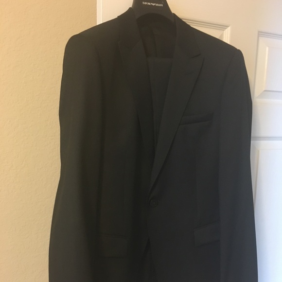 MINT Emporio Armani David Line Gray Wool Suit 40R